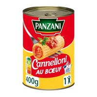 Plat cuisiné cannelloni pur bœuf PANZANI la boîte de 400g DLC: 12-OCT24