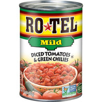 Ro-Tel Mild Diced Tomato & Green Chilies, 10-Ounce Cans DLC: 23-MAY24