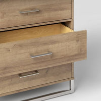 
              Mixed Material 4 Drawer Dresser Natural Wood - Room Essentials: MDF Frame, Spot Clean, ASTM Compliant
            