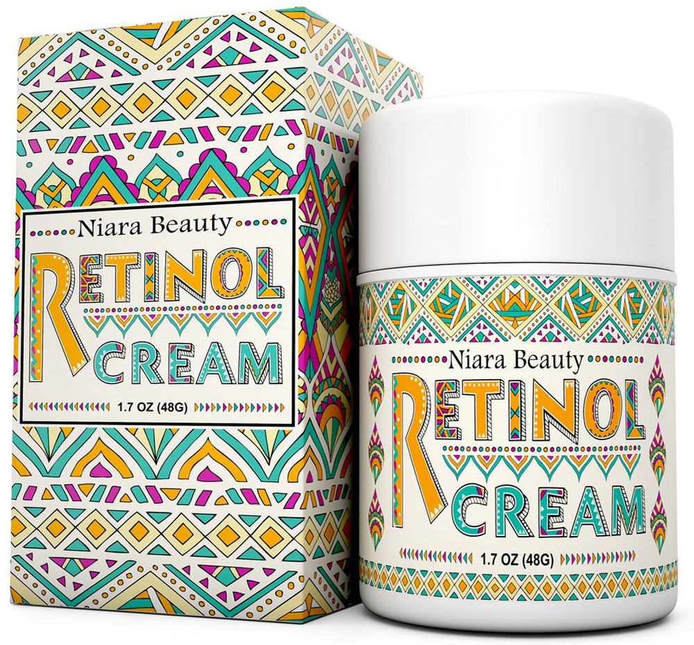 Retinol Cream Moisturizer for Face & Eyes - Anti Aging, Wrinkles, Fine Lines, Acne, Scars, Even Skin Tone - Best Natural & Organic Hyaluronic Acid, Green Tea, Vitamin E - Use Night & Day - 1.7 OZ