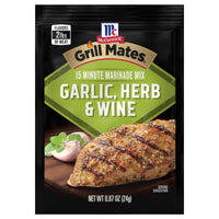 McCormick Grill Mates Marinade Mix - Garlic, Herb & Wine, 0.87 oz Cooking Sauces & Marinades DLC: 02-OCT24