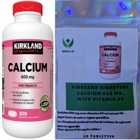 Kirkland Signature Calcium 600 mg with Vitamin D3 (10 Tablets)