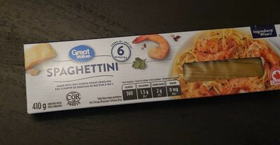 Spaghettini - Great Value 410g DLC: MAR25