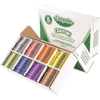 Crayola 8-Colour Regular Crayons Classpack