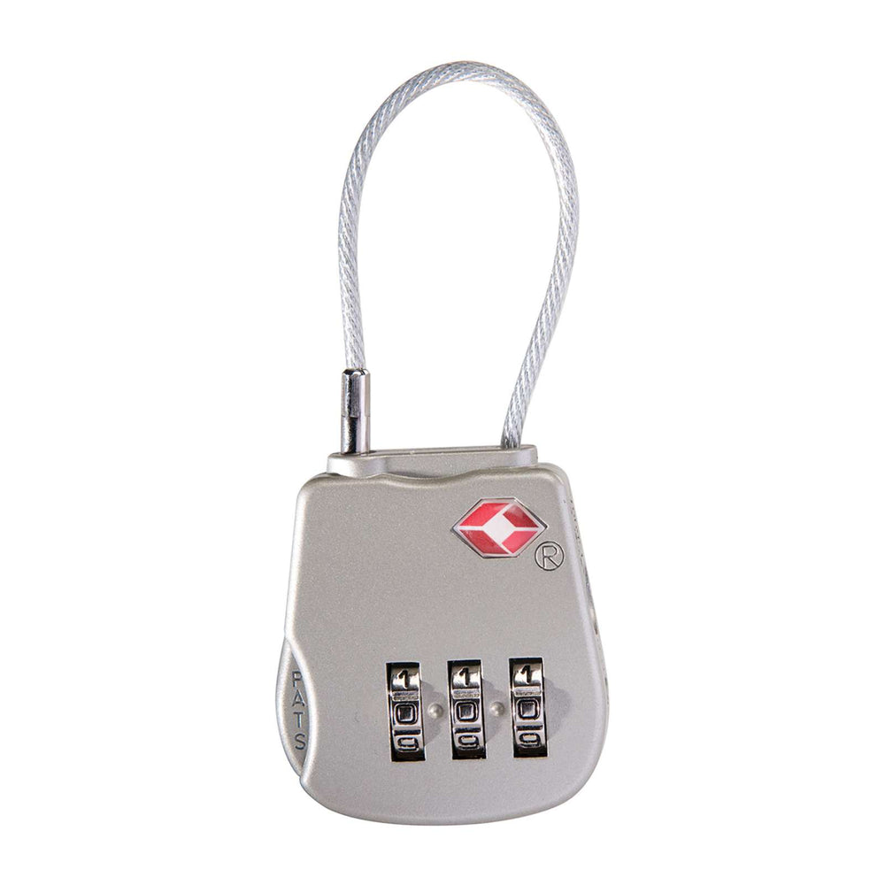 Pelican TSA Lock w/ Steel Cable Gray