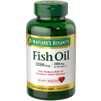 Nature's Bounty Fish Oil, 1200 mg, 120 ct, Omega-3 Softgels DLC: MAI24