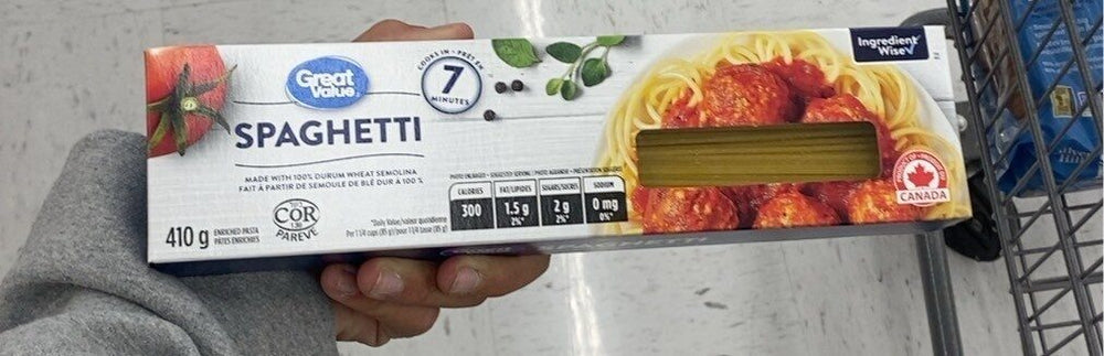 Spaghettini - Great Value 410g DLC: MAR25