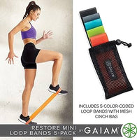 
              Gaiam, Mini Loop Bands Set, Restore Mini Loop Bands 5-Pack
            