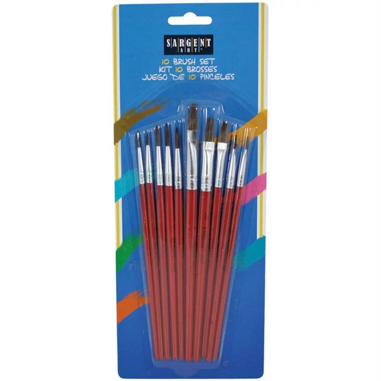 Paint Brush Assortment, Pack of 10