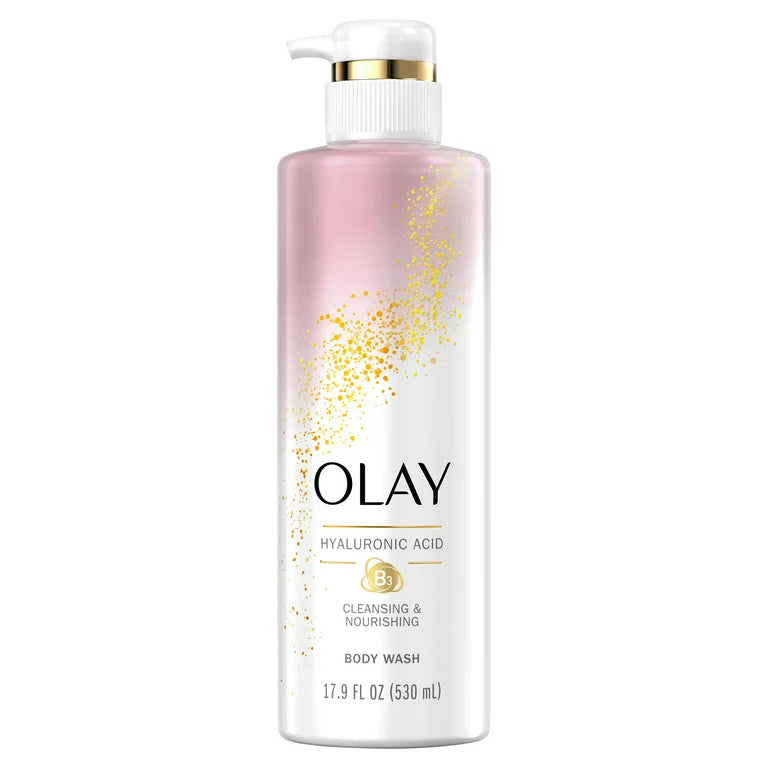 Olay Cleansing & Nourishing Body Wash with Vitamin B3 and Hyaluronic Acid , 17.9 Oz 530mL