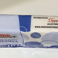 Home Smart Pocket Tissues 10 sheets. Triple PlyBlue MCI