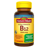 NATURE MADE Vitamin B12, Extra Strength, 2500 mcg, 30 Tablets,