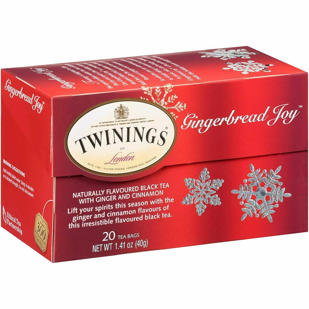 Twinings of London GINGERBREAD JOY Black Tea 20-Bags Holiday DLC: 13-AUG24