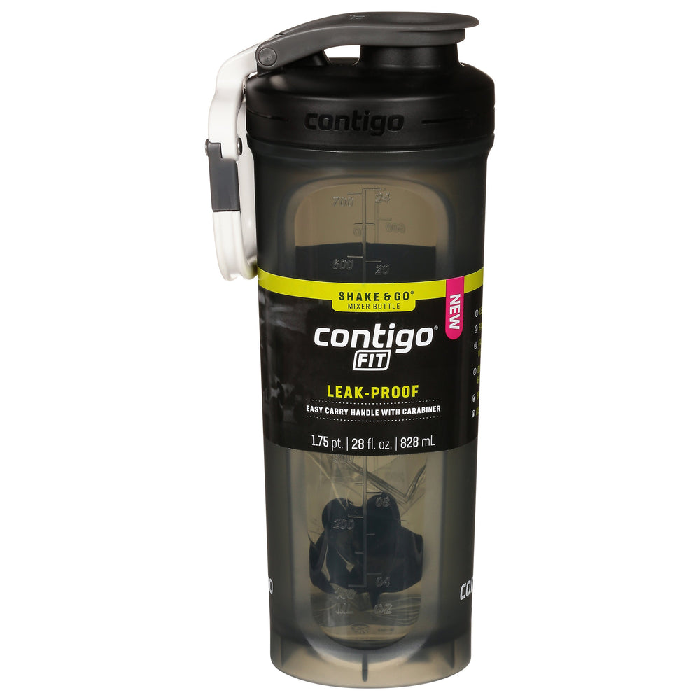 Contigo Shake & Go Fit Snap-Lid Sake Mixer Bottle with Carabiner 828 mL