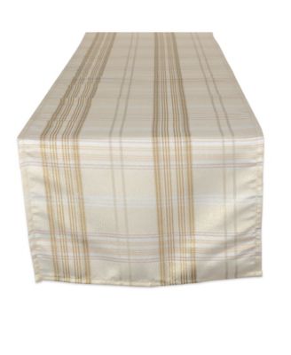 Design Imports Design Imports Metallic Plaid Cream 72 inches