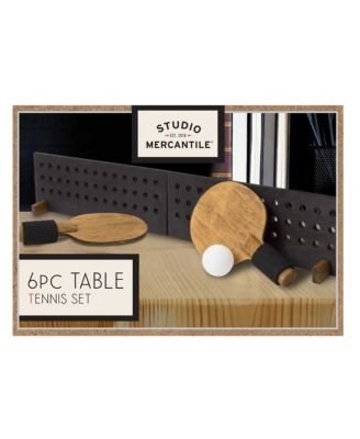 Studio Mercantile Game Desktop Table Tennis Wood Black