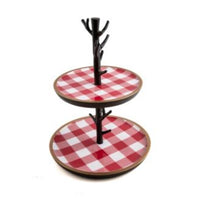 2 TIER PLAID STAND BASIC