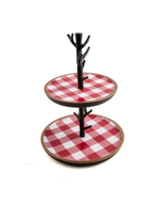 2 TIER PLAID STAND BASIC