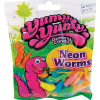 Yumy Yumy Gummies 4.5 Oz Neon Worms 128g DLC: 05-OCT24