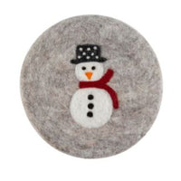 WOOL SNOWMAN TRIVET