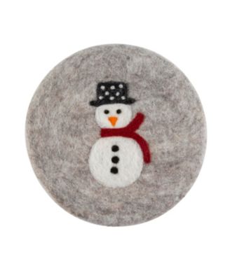 WOOL SNOWMAN TRIVET