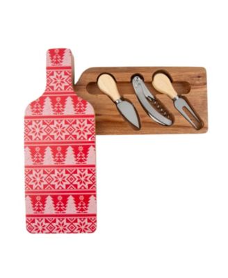 Thirstystone Chalet Wine Bottle Cheese Boar Red (la planche seulement)