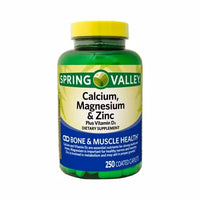 
              Spring Valley Calcium Magnesium & Zinc Plus Vitamin D3 50 Caplets Oct-2025
            