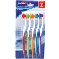 Promo * Fresh Start Toothbrush 5 Pk Firm Assorted Colors