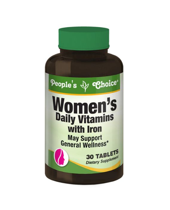 PEOPLES CHOICE WOMENS DAILY VITAMINS WITH IRON X 30 TAB DLC: Avril-24