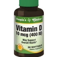 People's Choice Vitamin D - 10mcg, 30ct  DLC: Nov-23