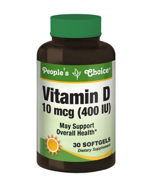 People's Choice Vitamin D - 10mcg, 30ct  DLC: Nov-23