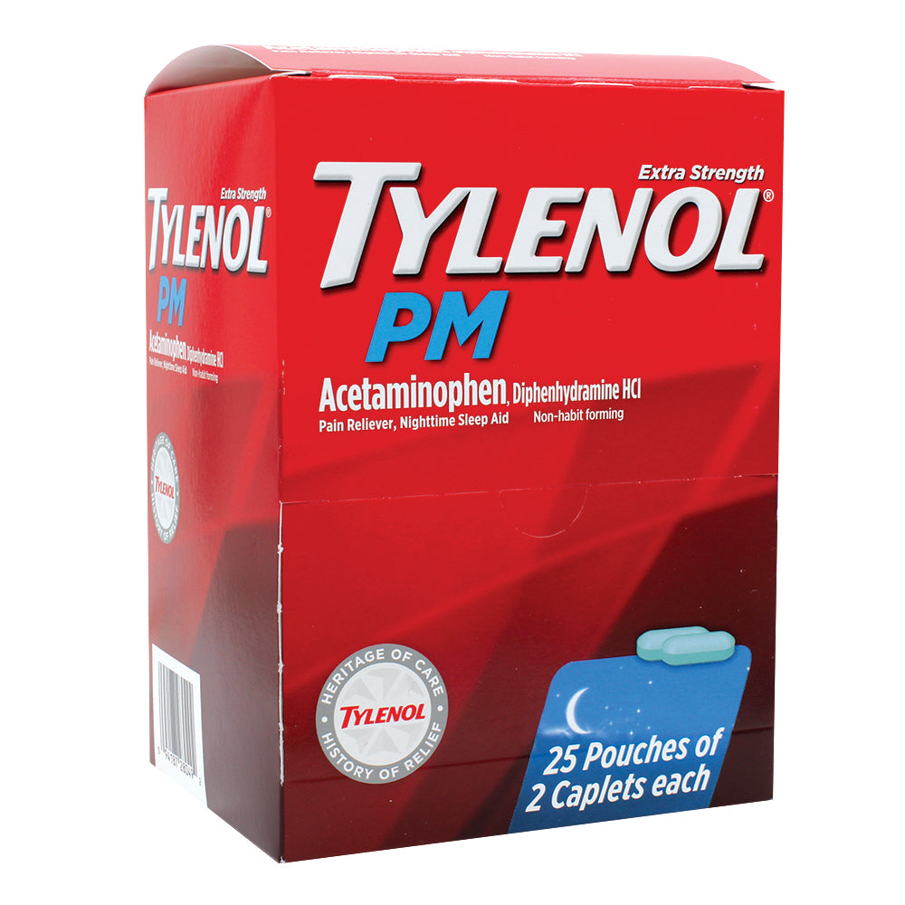 Tylenol Pain Relief 2ct Cap Pm Box JUL24