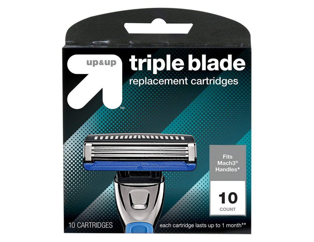 Men's 3 Blade Cartridges 10ct - Up&Up™ (Fits Gillette Mach3 handles)