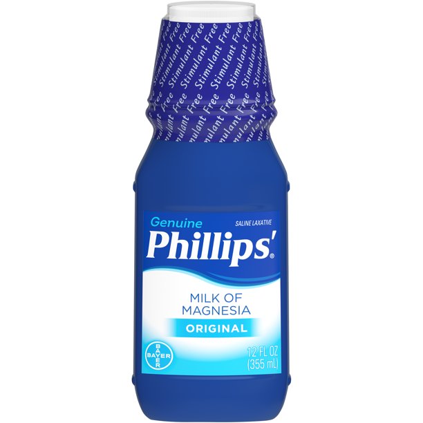 Phillips' Milk of Magnesia Laxative, Original 12 fl oz DLC: Octobre24