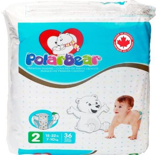 Polar Bear Premium Diapers, Size 2, 36 Counts