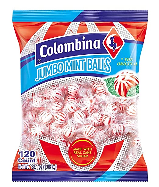 Colombina Jumbo Mint Balls 120Ct DLC: SEP-22