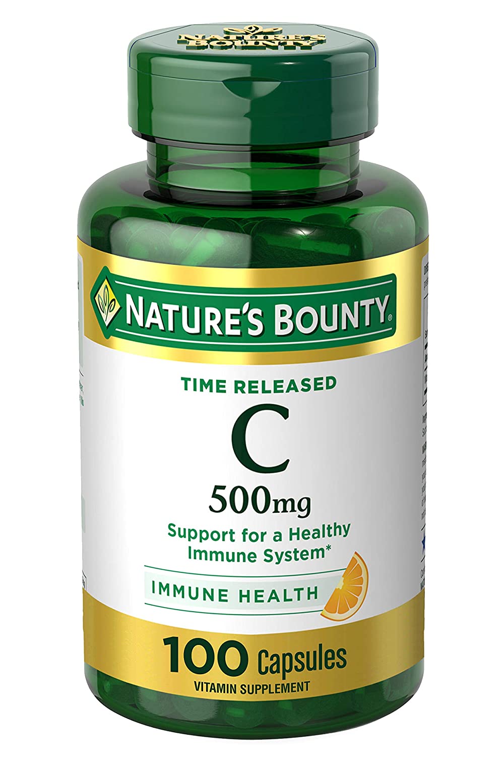 Nature's Bounty Vitamin C, 500mg, Time Release, 100 Capsules DLC: Mai26