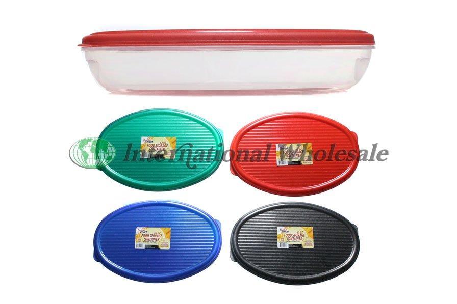 Plastic Container Oval Ast 24/62Oz