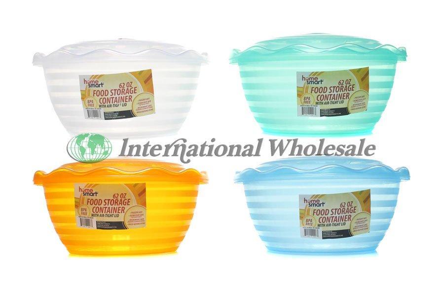 Plastic Container W/Lid Ast. 24/62Z