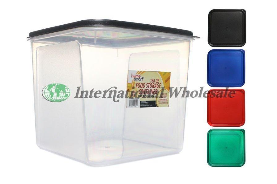 Plastic Container Sq. Ast. 24Ct/186