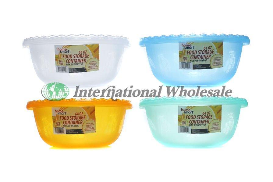 Plastic Container W/Lid Ast 24/64Z