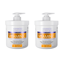 ADVANCED CLINICALS Vitamin C Advanced Brightening Cream, 16 oz, 2 Count