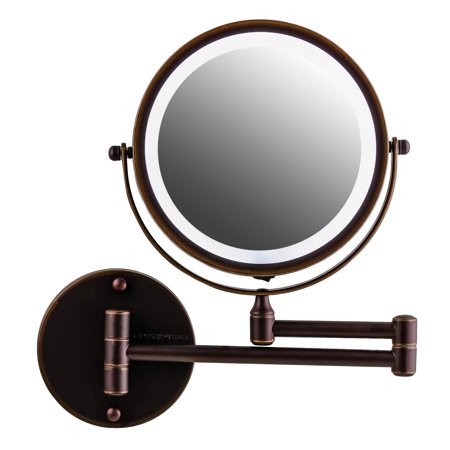 Ovente Wall Mount Led Lighted Makeup Mirror