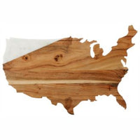 Thirstystone Marble Wood Map Board Natural