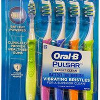 Oral-B Pulsar Whitening Battery Electric Toothbrush, Soft, 5 Ct