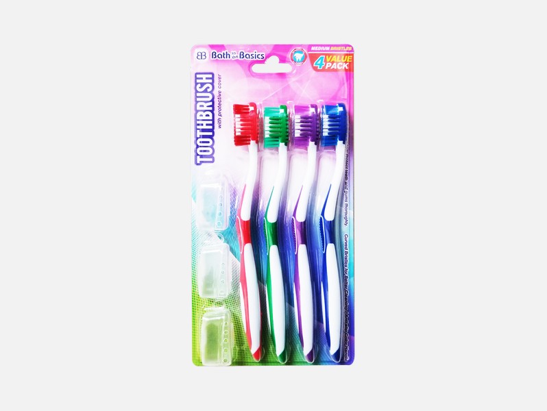 4 PC ToothBrush +3 Cover Adult