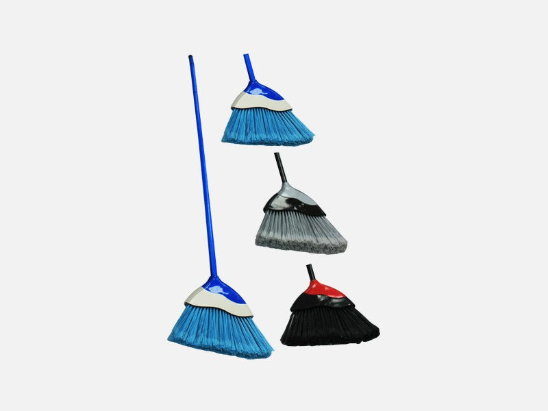 Two Tone Angle Broom Blue/ Grey- 12