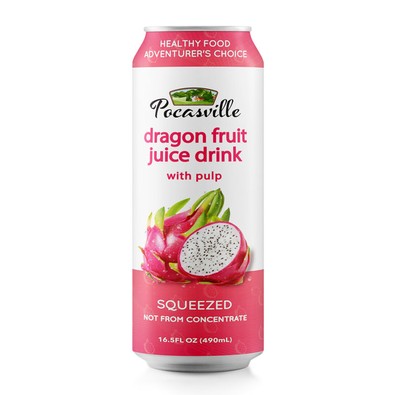 Pocasville Dragon Fruit Juice Drink With Pulp 12/16.5Oz (748952)