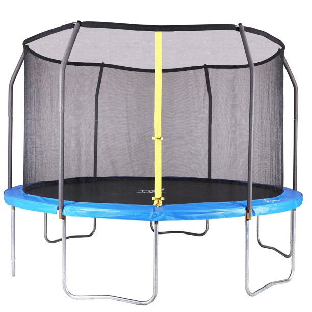 Airzone 12-Foot Trampoline, with Enclosure, Blue (Abidjan)