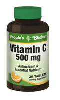 
              People's Choice 500 mg Vitamin C 30 Tablets
            